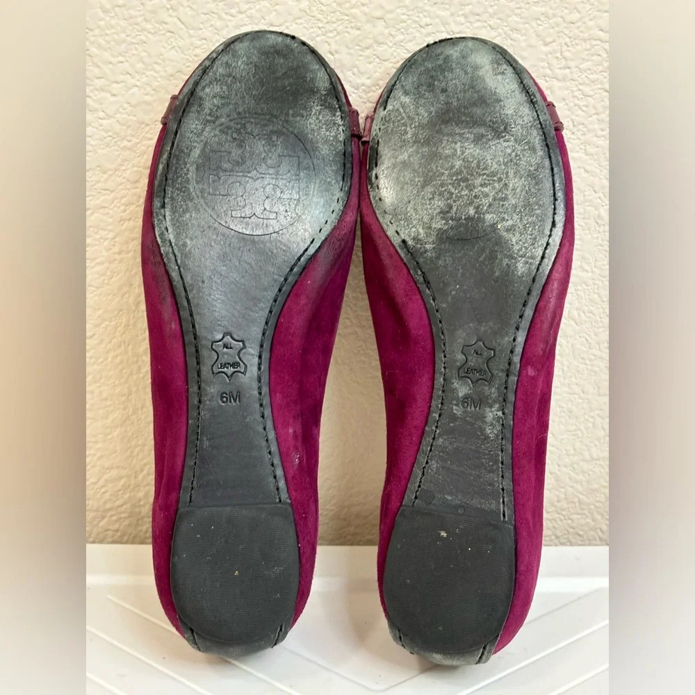 Tory Burch Aaden Flats in Red Wine - Picture 2 of 16